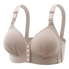 Front Fastening Push Up Bra Cotton Ladies Non Wired Elastane Stretch UK