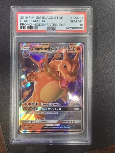 2019 Pokemon Sun & Moon Star Promo Charizard GX SM211 Sm Holo PSA 10