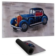 Begin Home Decor C1DM1424NDFQ8K 14 x 24 in. Vintage Car Desk Mat - Toy Car Be...