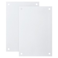 2 Pcs White Blank Metal Sign, 11.8x7.9" Blank Sublimation Signs 0.04" Thickness 