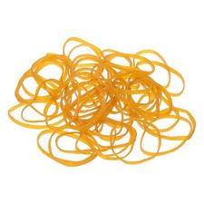 450Pcs Rubber Bands, 3.15x0.16 Inch Elastic Bands for Office Supplies, Yellow