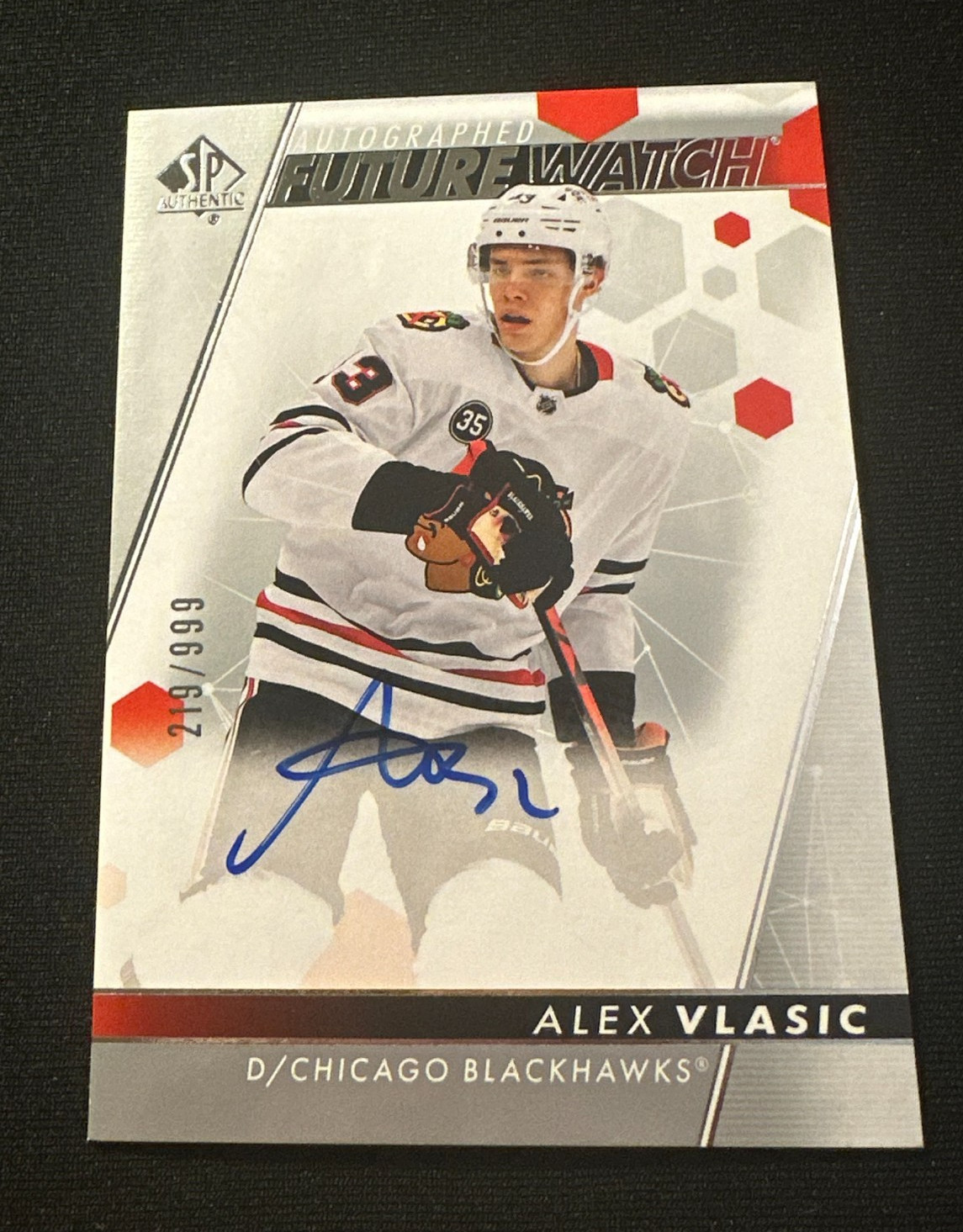 2022-23 SP Authentic Alex Vlasic Future Watch Auto #111 /999