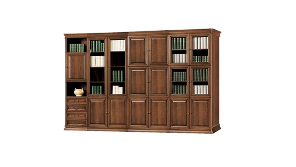 Stilvoller Brauner BüRoschrank Deluxe Massivholz SchräNke Arbeitszimmer-image