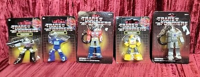 5X Hasbro TRANSFORMERS Optimus Prime Megatron BEE + LOT Bag Clip Keychain NOS