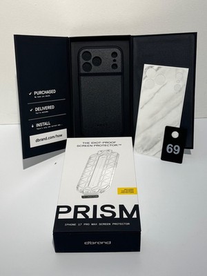 dBrand Grip Case Iphone 17 PRO MAX Open Box W/ 2 prism screen protector & skin