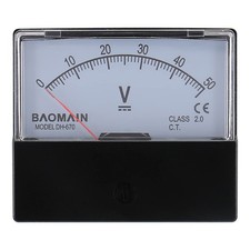 Voltmeter DH-670 DC 0-50V Rectangular Class 2.0 Analog Panel Volt Voltage Meter