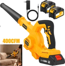 Electric Cordless Leaf Blower 17000RPM Handheld Leaf Blower 2X Battery & Charger