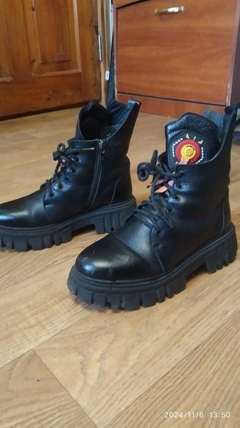 Women Winter Boots Black Leather 38 #4MET