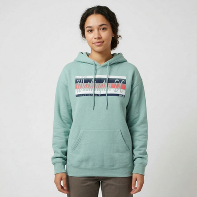 Jerzees Women's Washington DC Graphic Sweatshirt Hoodie Sage Green