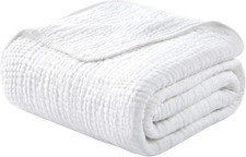 Muslin Blanket 100 Organic Cotton Large Twin Size 60" X 80" for Bed