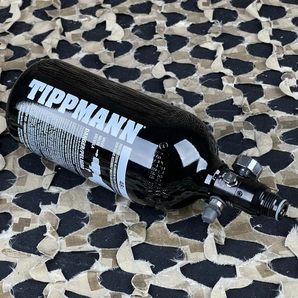 Tanque de aire comprimido de aluminio de fondo plano Tippmann 48/3000 - negro (Fresh Hydro) Foto 4 de 4