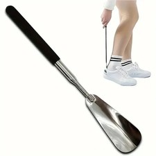 Long Shoe Horn Extendable Handle Metal Shoehorn Handheld Remover Telescopic