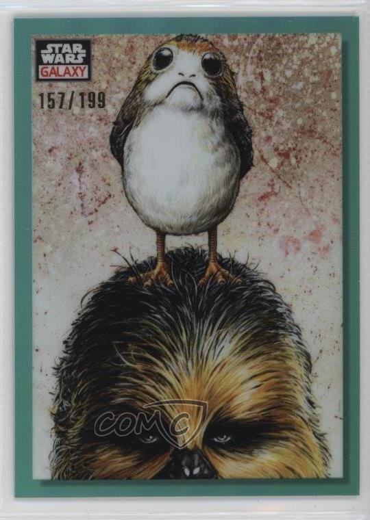 2023 Chrome Star Wars Galaxy Aqua Refractor /199 Porg Chewbacca Odd Couple 0q6s