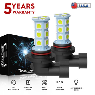 Pair 9145 9045 6000K White Bulbs Fog Lights Kit for Chevy Colorado 2004-2012