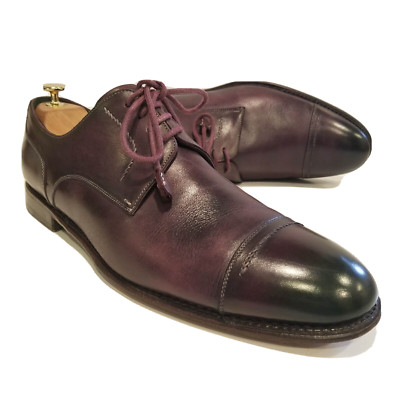 ZENOBI Oxfords Cap Toe Italian Hand Crafted Mens Dress Shoe