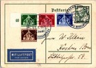 1936 Germany LZ 129 Hindenburg Zeppelin Airmail Postcard Cover to Koslin Poland — photo 1