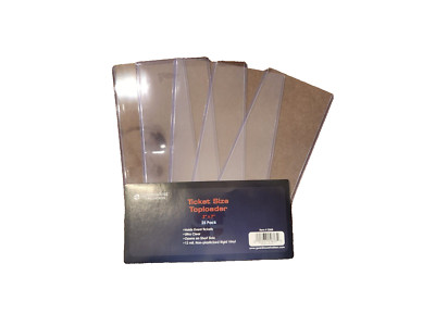 5 Loose Ticket Size Holders Guardhouse Brand Rigid Toploaders 3'' x 7''