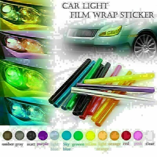 Universal 12"x 60" Headlight Tailight Fog light Tint Film Vinyl Resist Film cl - Foto 2 di 12