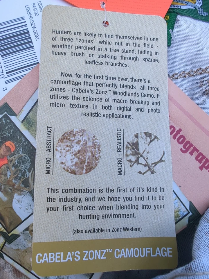 Cabelas Silent Weave Zonz Camouflage  Women's Shirt XL- New With Tags - Image 3 of 4