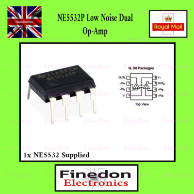 Hochleistungs Operationsverstärker DIL IC NE5532P sehr rauscharm verzerrungsarm Dual UK
