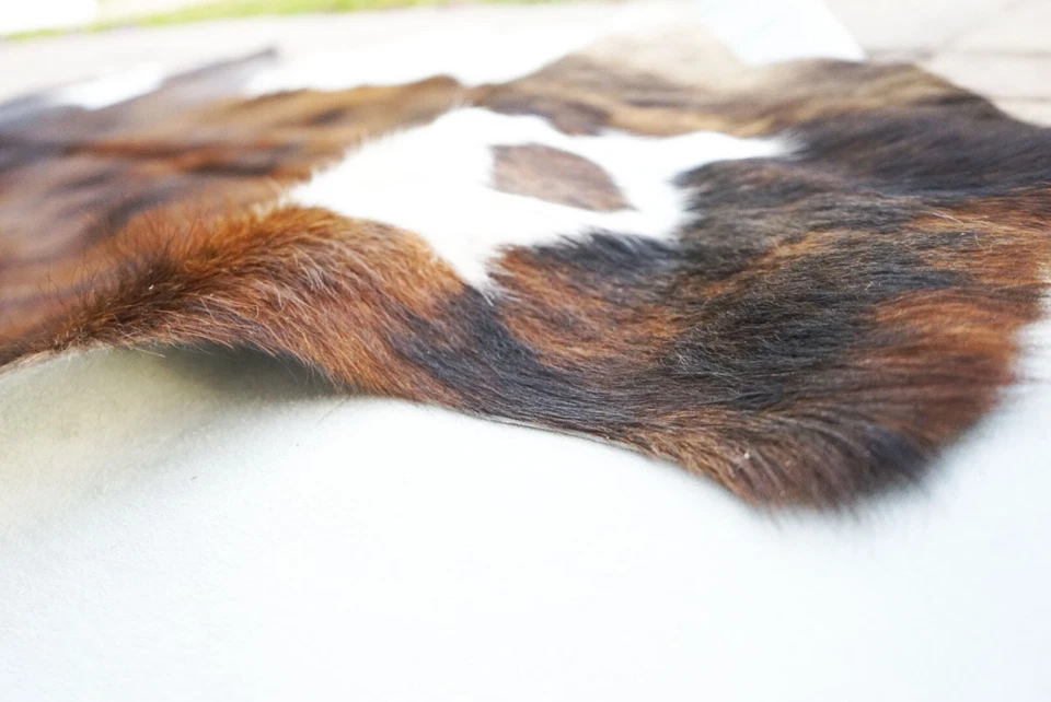 Alfombra de cuero de vaca Brindle Rodeo pelo en alfombra de cuero auténtico tamaño aprox 6x7 pies Foto 4 de 4