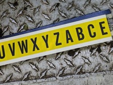 NEW BRADY 1” YELLOW LETTER MACHINE LABELING KIT 34351 A to Z SELF STICK 3430-LTR