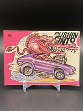 1973 Donruss Pink Fantastic Odd Rods Stickers Series 1 Pushin Pinto 96