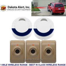 DAKOTA ALERT DCMA-4000 DRIVEWAY ALARM - 2 RECEIVERS - 3 WIRELESS MOTION SENSORS