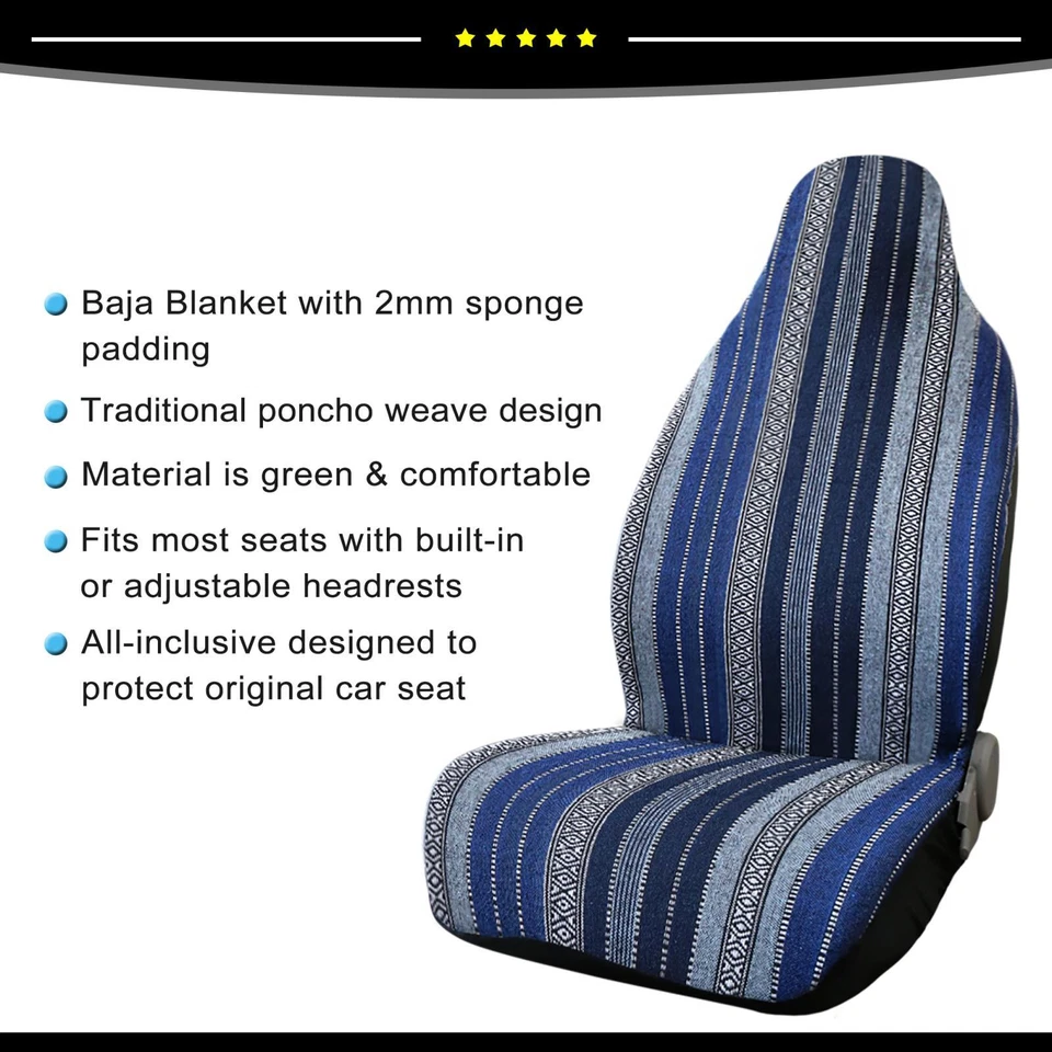 Universal Piece of 1 Baja Seat Cover Durable Bucket Seat Cover - Image 2 of 4