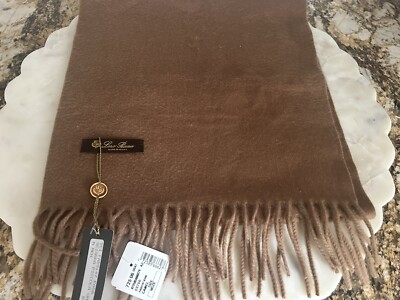 Loro Piana Herren 100% Kaschmir Schal Halstuch Camel Made Italy