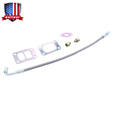 Turbo Oil Feed Line Fit for Dodge RAM 5.9L Cummins 6B 12V 89-98 W/ Connectors