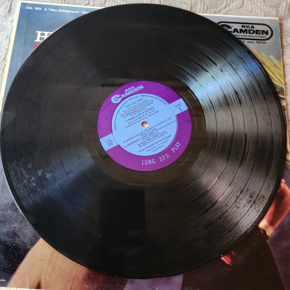 Calypso Classic Lp Vinyl Terrific Cover Hi-Fi Calypso Peter Ricardo RCA Camden Foto 3 de 4