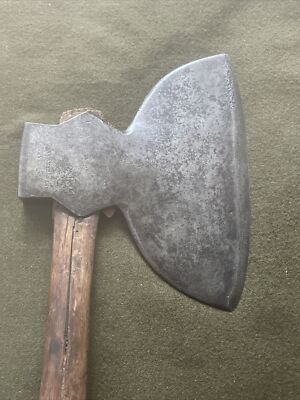 Vintage Antique Hewing Axe Large D. Sharpe Hewing Axe. Nice!