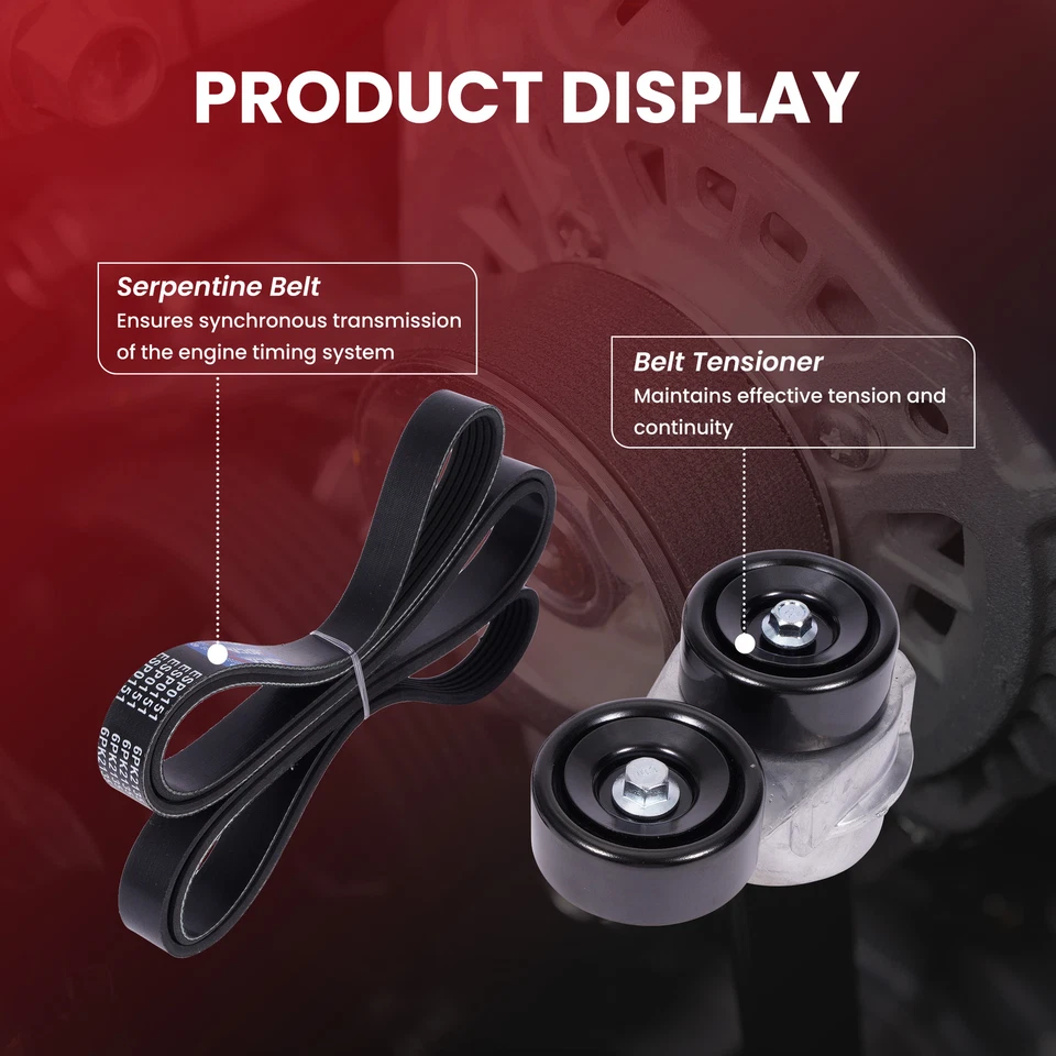 Serpentine Belt Tensioner Assembly for Honda Accord Ridgeline Odyssey Acura MDX - Image 4 of 4