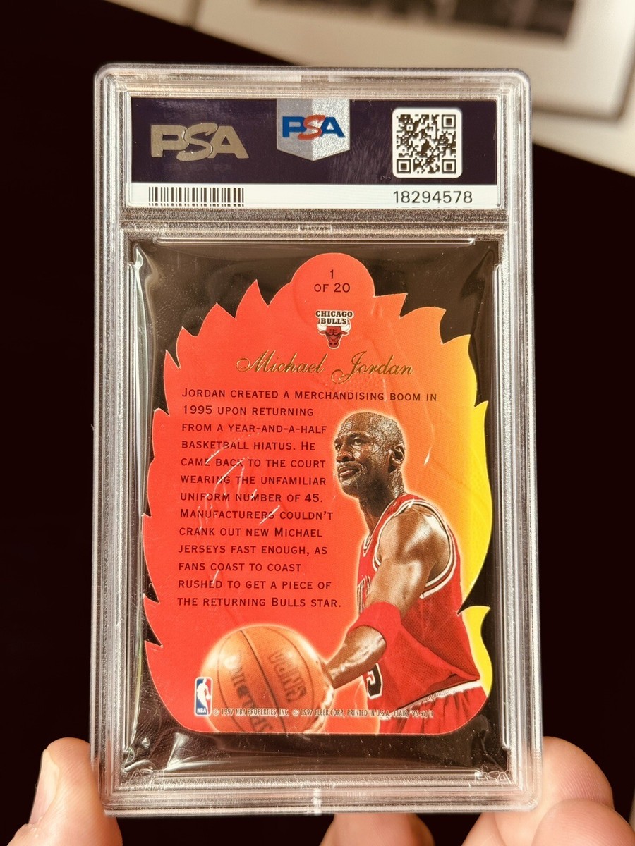 1996 FLAIR SHOWCASE MICHAEL JORDAN HOT SHOTS PSA 10 POP 19 | eBay
