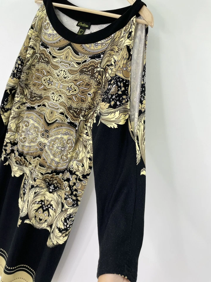 Vestido feminino Cartise com motivo de rolagem ombro frio tamanho 6 - Imagem 3 de 4