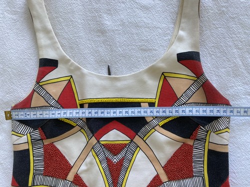 HUNT NO MORE Size 8 BEADED TRIBAL MINI WOMENS DRESS Red White Yellow Black - Picture 5 of 8