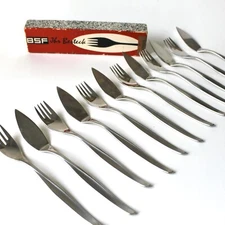 Set of 12 BSF Fish Knife & Fork Stainless Steel Set Jhr Besteck Cutlery Fischgab