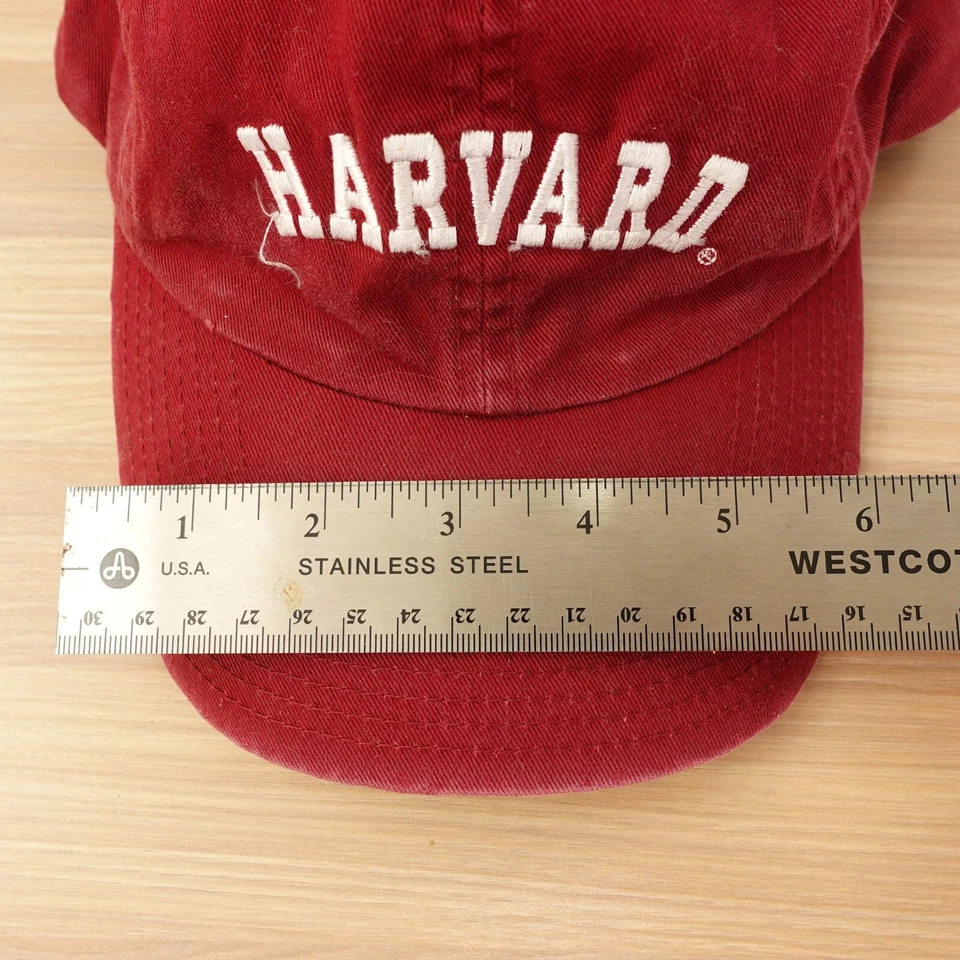 Gorra de Béisbol HARVARD Granate Bordada Correa Ajustable Preppy Universidad Sólida Foto 3 de 4
