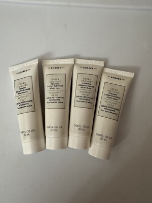KORRES Lot Of 4 Greek Yoghurt Foaming Cream Cleanser Travel Sz 20mL Each NWOB
