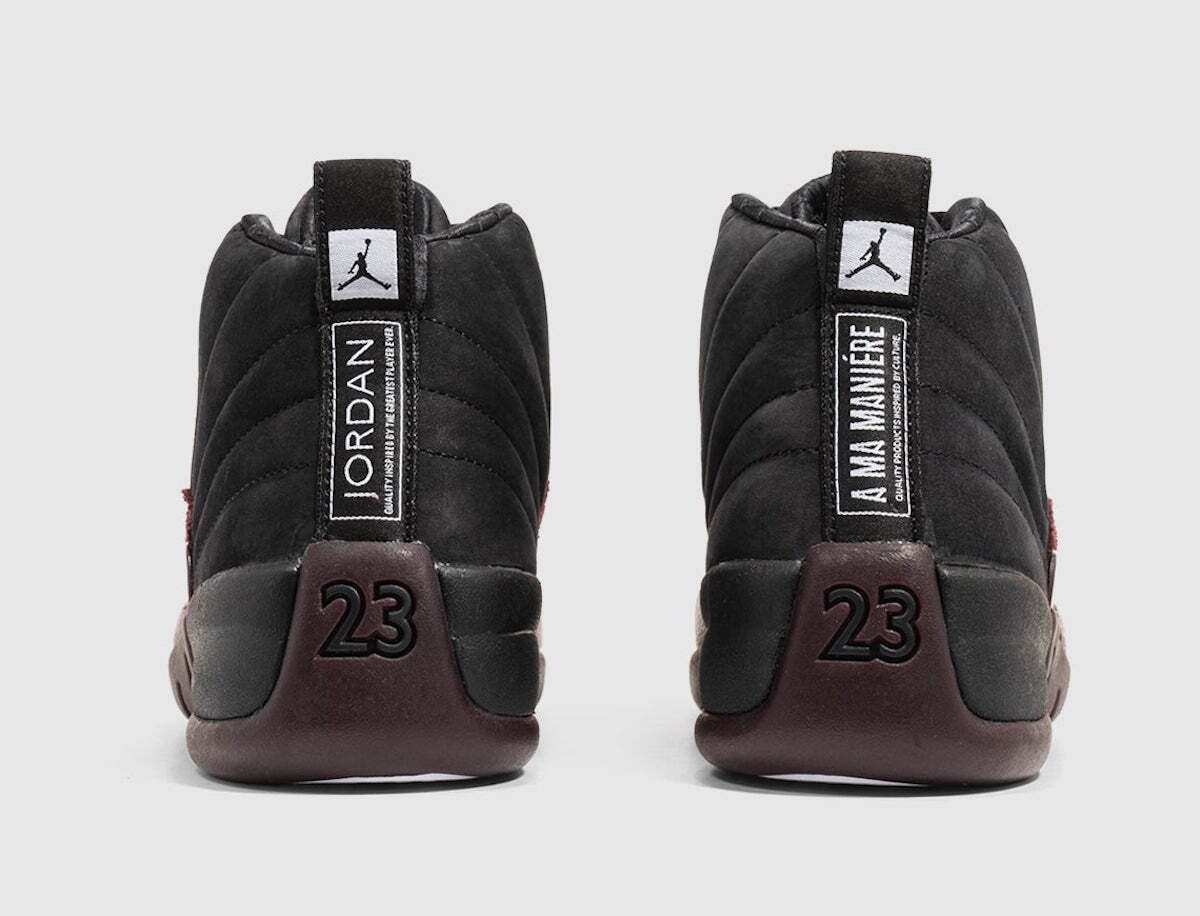 Nike WMNS Air Jordan 12 x A Ma Maniére Black Burgundy Crush DV6989  