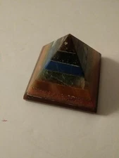 7 Chakra Multi-Stone Pyramid Healing Spiritual GemstoneEnergy Generator Shambala