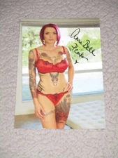 Porn Star ANNA BELL PEAKS Signed 4x6 SEXY Photo AUTOGRAPH 1J