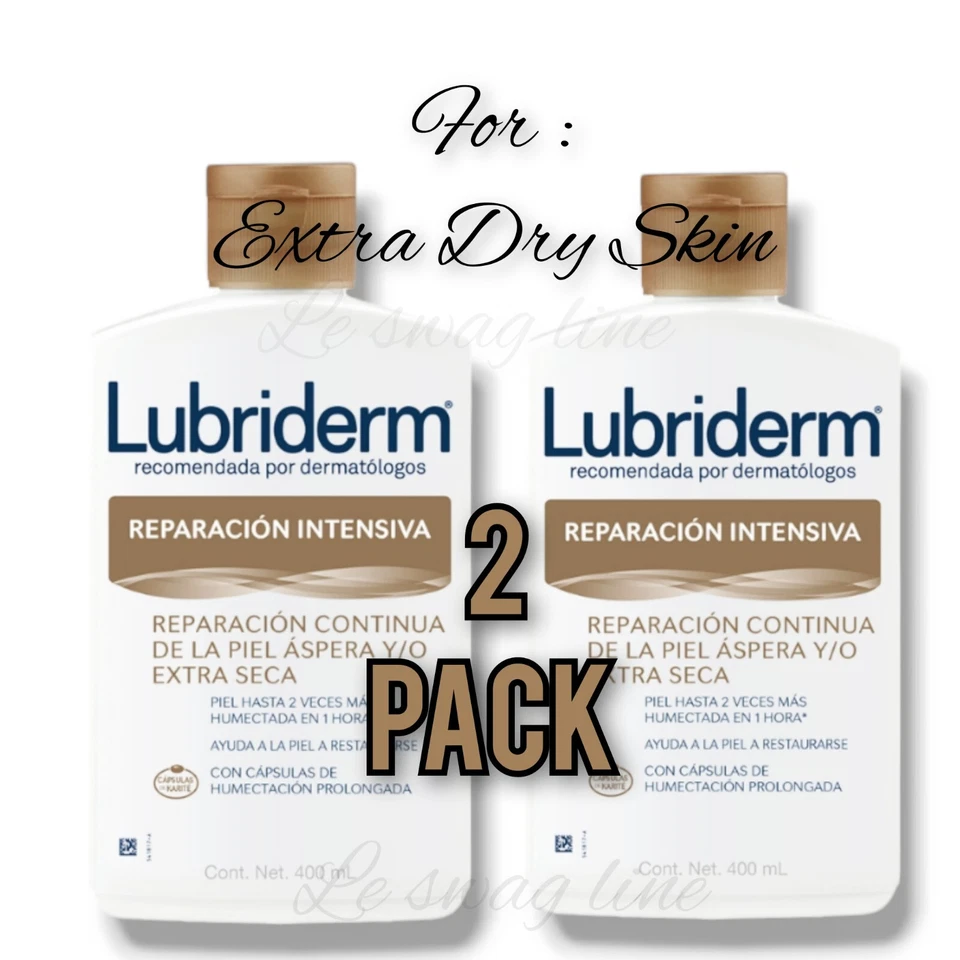2 PACK LUBRIDERM REPARACION INTENSIVA CON PRO CERAMIDAS Y KARITE 400 ML C/U - Image 3 of 4