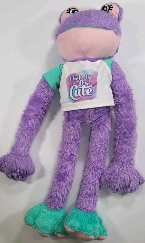 Two Pink And Purple Funky Frogs Long Legs Plush Animals Toy Kipp Brothers