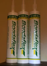 3 tubes ~ Bondaflex SIL 100 series 100% RTV silicone sealant/adhesive ~ BLACK