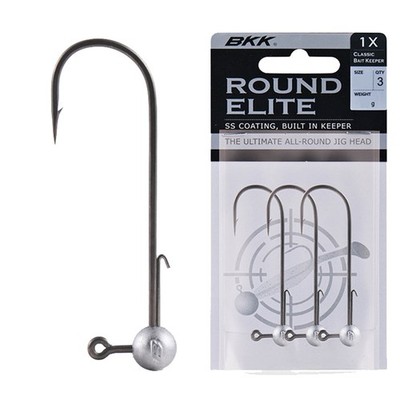 BKK Round Elite Classic Bait Keeper | Alle Größen | 3x Jigkopf Haken Jighaken