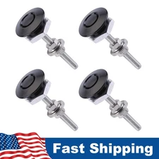 4PCS Push Button Quick Release Hood Bonnet Pins Lock Clip Car Bumper Latch Kit