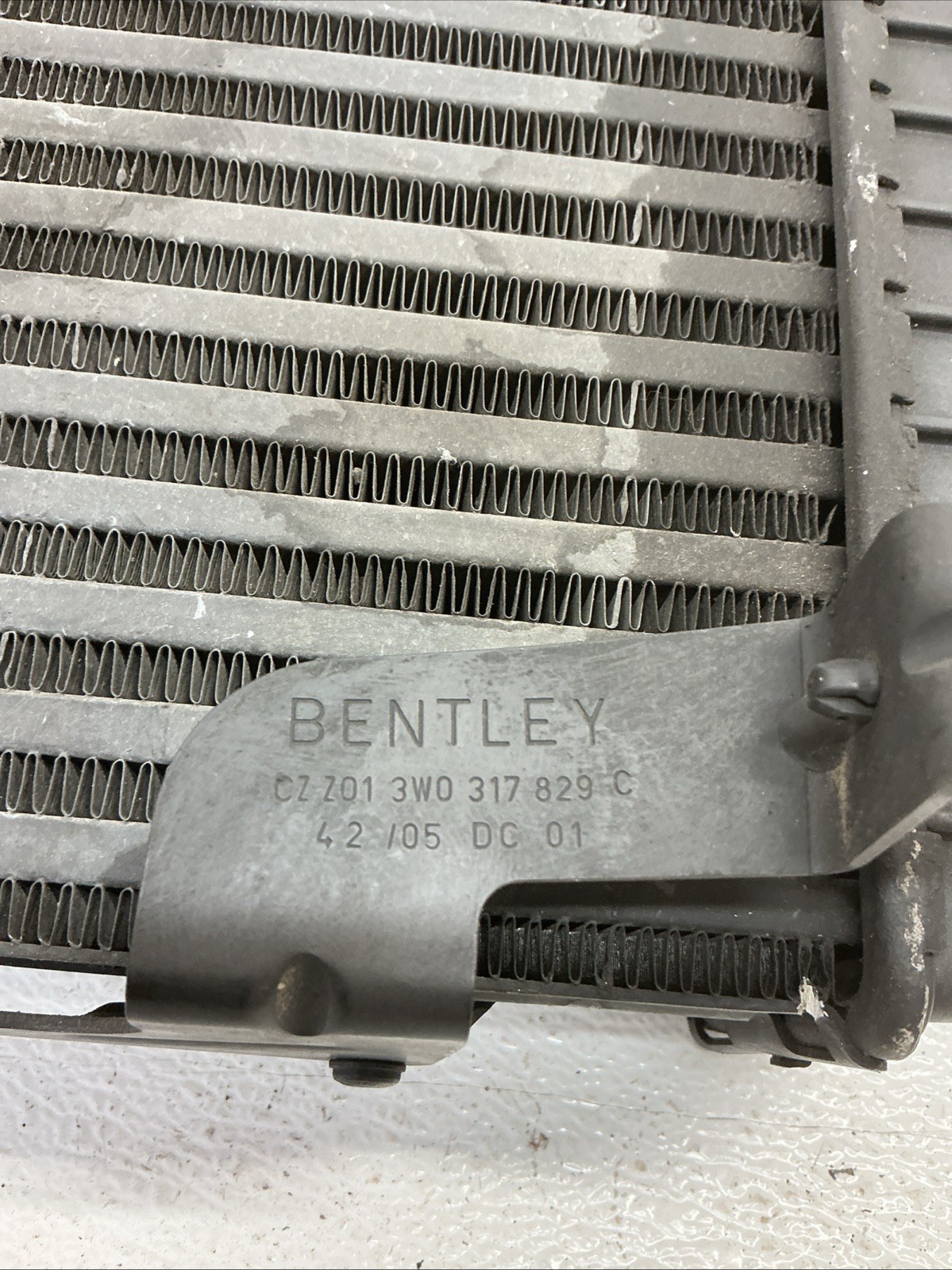 03-18 Bentley Continental Left Side Turbo Intercooler Radiator 3W0145803 OEM