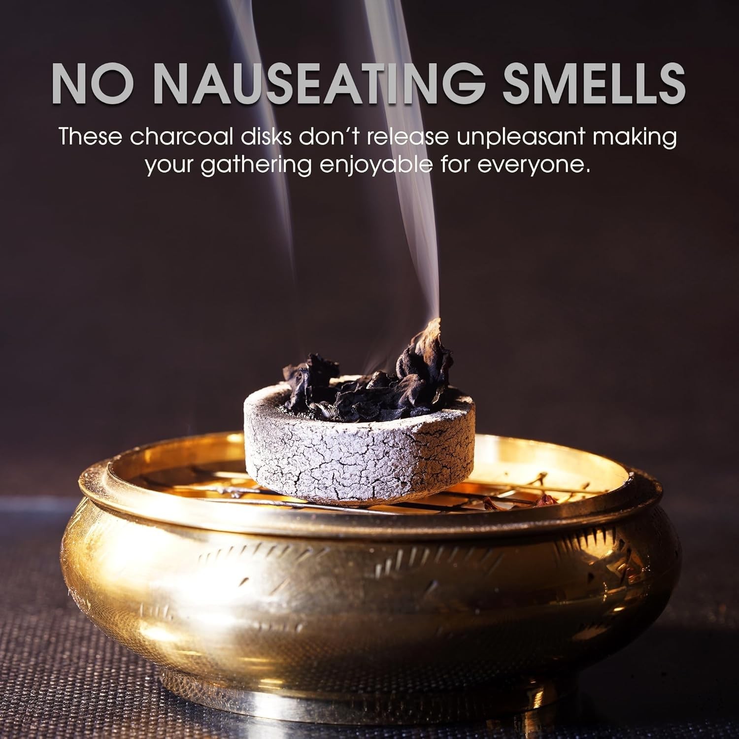 100 Pack Quick Light Charcoal Tablets for Incense - 33Mm Resin Burner